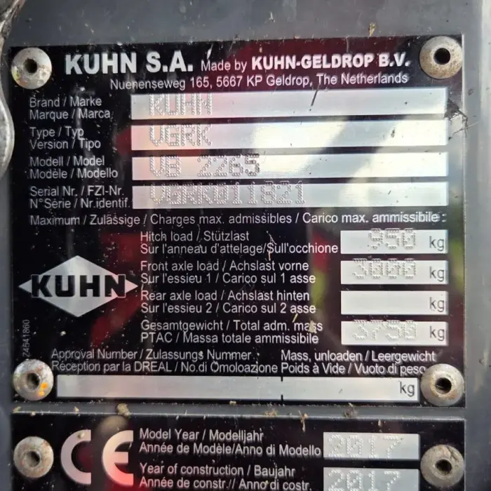 KUHN Mainīgās kameras ruļļu prese VB 2265 - Image 3