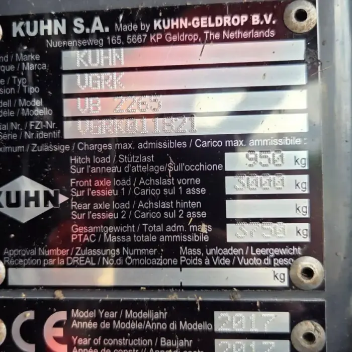 KUHN Mainīgās kameras ruļļu prese VB 2265 - Image 14